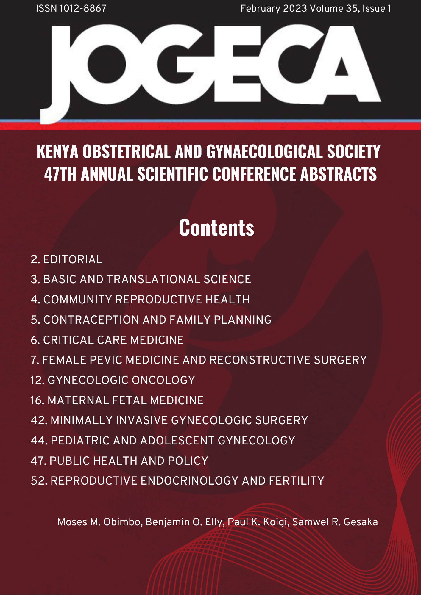 47th Kenya Obstetrical and Gynaecological Society Annual Scientific Congress Abtracts